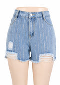 Short Denim Brillante de Cintura Alta