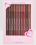 Beauty Creations Wooden Lip Pencil Set - 12 Colores