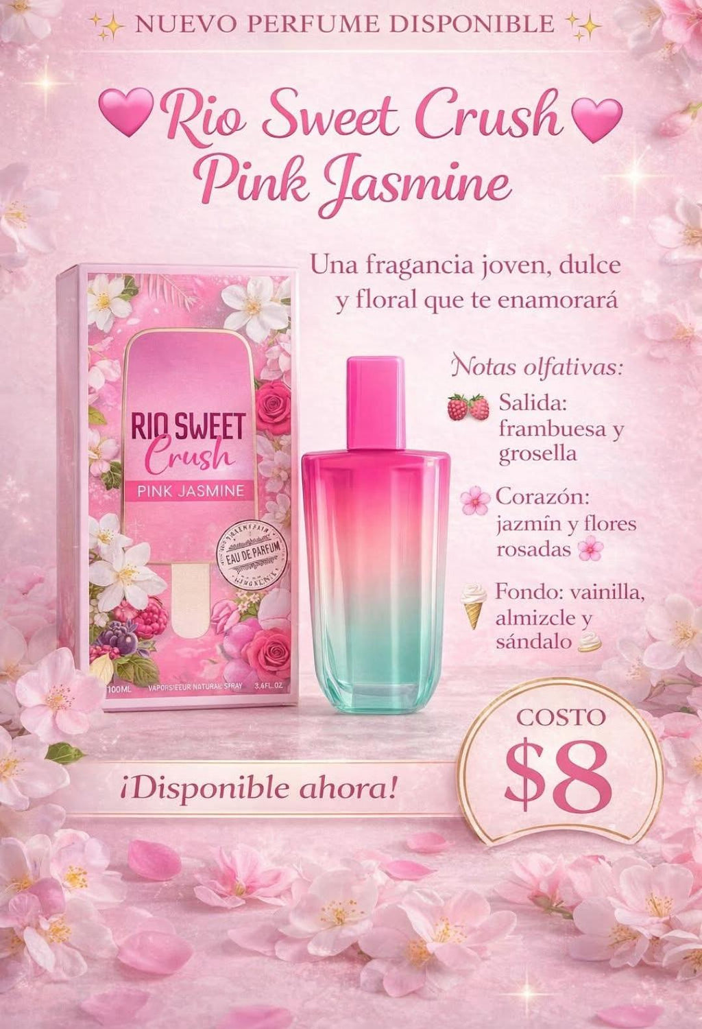 Rio Sweet Crush Pink Jasmine - Fragancia Floral Joven y Dulce